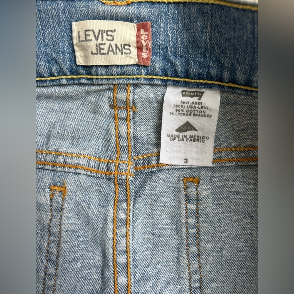 Levi’s Jeans Denim and Fabric Flared Mini Skirt size 3 - Picture 8 of 10
